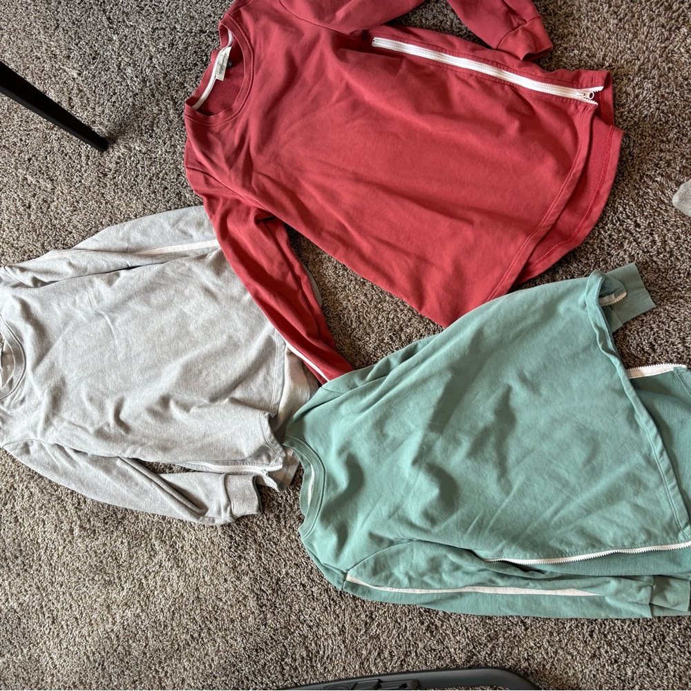 Women’s Maternity/Postpardum Zipper Tops - XS & S - angel maternity bundle